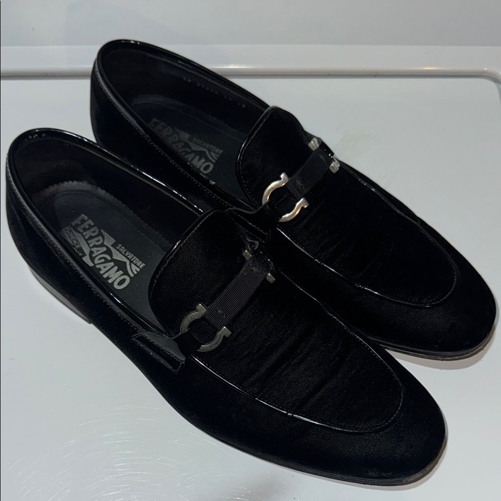 Salvatore Ferragamo Men's Lapo Velvet Loafers